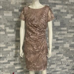 JS Collections Rose  Patterned Midi Dress